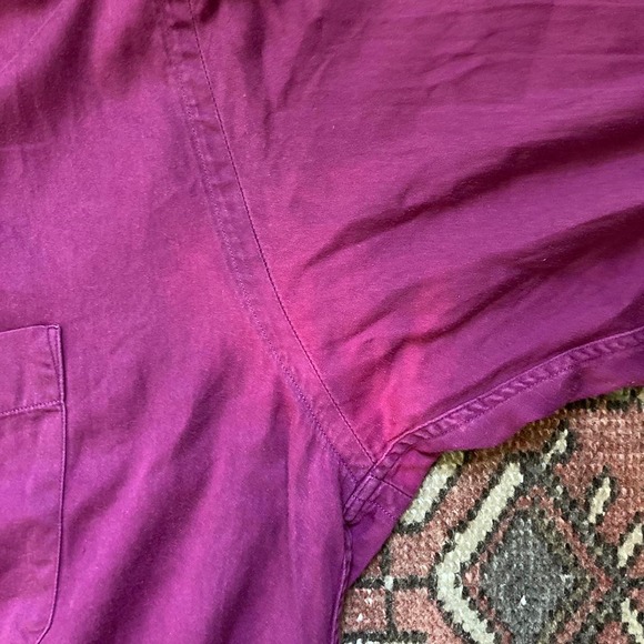 Vintage magenta Christian Dior button-down shirt - Picture 6 of 7